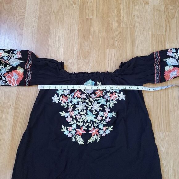 Free People 'Fleur Du Jour' Off-Shoulder Mini Shift Dress - size XS - Picture 9 of 12